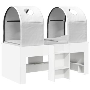 vidaXL Bed with Tunnel 3 pcs White Engineered Wood