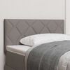 vidaXL Headboard with LED Strip Lights Light Grey 90 cm Fabric