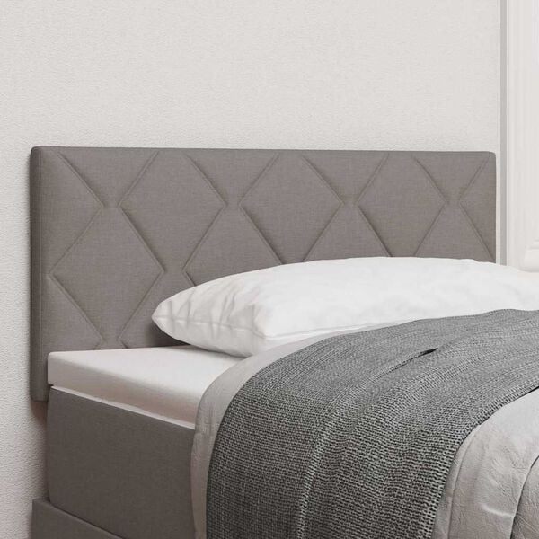 vidaXL Headboard with LED Strip Lights Light Grey 90 cm Fabric
