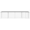 vidaXL Chicken Cage with Roof Light Grey 403x98x90 cm Galvanised Steel