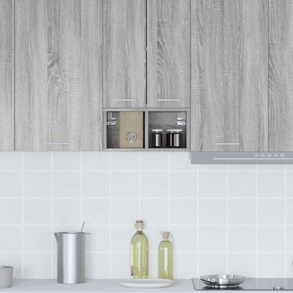 vidaXL Hanging Cabinet Grey Sonoma 20 x 29.5 x 40 cm Engineered Wood