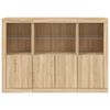 vidaXL Sideboards with LED Lights 3 pcs Sonoma Oak Engineered Wood