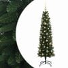 vidaXL Artificial Slim Christmas Tree with Bauble 120 cm 150 LEDs
