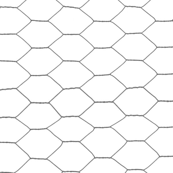 vidaXL Chicken Wire Fence Steel with PVC Coating 25x1 m Grey