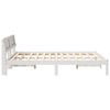 vidaXL Bed Frame with Headboard White 140 x 200 cm Solid Pine Wood