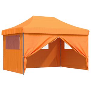 vidaXL Party Tent Folding Orange 279 x 410 x 315 cm Oxford Fabric