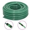 vidaXL Garden Hose with Fitting Set Green 0.75" 50 m PVC