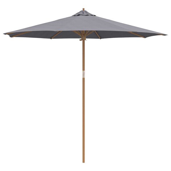 vidaXL Garden Parasol Dark Grey &Oslash; 270 x 260 cm Bamboo