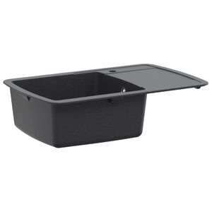 vidaXL Kitchen Sink Single Basin Granite 78 x 50 x 31 cm Graphite