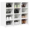 vidaXL Shoe Cabinet with Shelf White 77.5 x 30 x 67 cm Engineered Wood