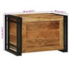 vidaXL Storage Box Brown and Black 60 x 40 x 41 cm Solid Acacia Wood