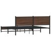 vidaXL Metal Bed Frame without Mattress Brown Oak 160x200 cm