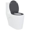 vidaXL Toilet Seat Anthracite 47 x 37.5 x 3.8 cm Duroplast