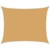 vidaXL Sunshade Sail 160 g/m&sup2; Rectangular Sand 6x7 m HDPE