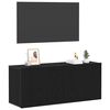 vidaXL TV Cabinet Set Black Oak 100 x 30 x 41 cm Engineered Wood