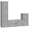 vidaXL 4 Piece TV Cabinet Set Grey Sonoma Engineered Wood