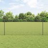 vidaXL Fence with Post Grey 1 x 50 m Steel and PVC