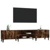 vidaXL TV Cabinet Smoked Oak 180x31.5x40 cm Engineered Wood