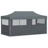 vidaXL Party Tent Folding Anthracite 291 x 580 x 315 cm Oxford Fabric