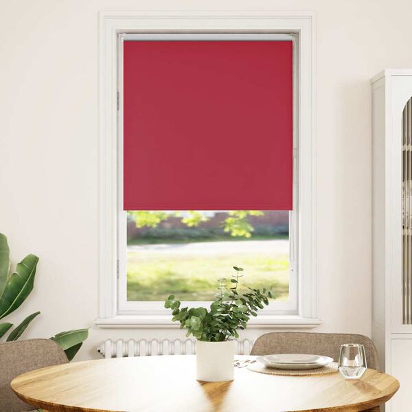 vidaXL Roller Blind Blackout Red 75x130 cm Fabric Width 70.7 cm Polyester