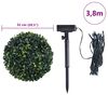 vidaXL Artificial Boxwood Balls with LED Lights 2 pcs Green 52 cm