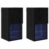 vidaXL Wall-mounted TV Cabinets 2 pcs Black Oak 30.5 x 30 x 60 cm