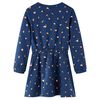 Kids' Dress with Long Sleeves Navy Blue 128