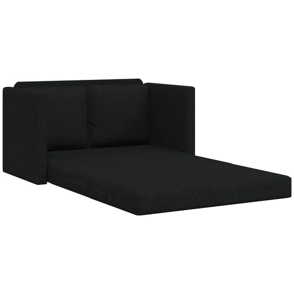vidaXL Folding Sofa Bed Black 112 x 60 x 55 cm Fabric