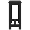 vidaXL Bar Table Black Oak 102 x 50 x 103.5 cm Engineered Wood