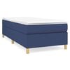 vidaXL Box Spring Bed Frame Blue 90x190 cm Fabric