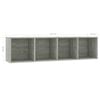 vidaXL Book Cabinet/TV Cabinet Concrete Grey 143x30x36 cm