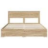 vidaXL Bed Frame with Drawer Sonoma Oak 200 x 200 cm Engineered Wood
