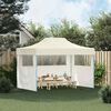 vidaXL Professional Folding Party Tent with 3 Sidewalls 3x4 m Steel Cream