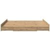 vidaXL Storage Bed Frame Artisan Oak 180 x 200 cm Engineered Wood