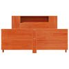 vidaXL Bed Frame without Mattress Wax Brown 150x200 cm King Size Solid Wood Pine