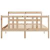 vidaXL Bed Frame with Headboard without Mattress 135x190 cm Double