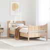 vidaXL Bed Frame with Headboard 75x190 cm Small Single Solid Wood Pine