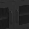 vidaXL TV Cabinet Black 105x35x50 cm Steel