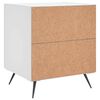 vidaXL Bedside Cabinet White 40x35x47.5 cm Engineered Wood
