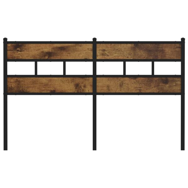 vidaXL Replace Headboard Smoked Oak 150 cm Iron and Engineered Wood