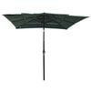 vidaXL 3-Tier Garden Parasol with Aluminium Pole Green 2.5x2.5 m