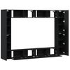 vidaXL TV Cabinet Set 8 pcs Black Oak 100 x 30 x 30 cm Engineered Wood