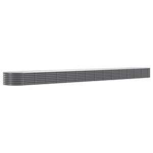 vidaXL Garden Raised Bed Galvanised Steel 620x80x36 cm Anthracite