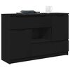 vidaXL Sideboard with Drawer Black 100 x 30 x 65.6 Engineered Wood