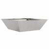 vidaXL Garden Planter 5 pcs Silver 50 x 50 x 15 cm Stainless Steel