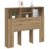 vidaXL Headboard Cabinet Artisian Oak 120x19x103.5 cm Engineered Wood