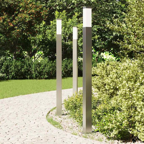 vidaXL Bollard Lights 3 pcs 110 cm Stainless Steel IP44