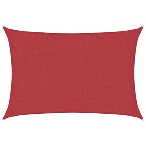 vidaXL Sunshade Sail 160 g/m&sup2; Red 2x2.5 m HDPE