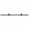 vidaXL Sliding Door Hardware Kit 183 cm Steel Black