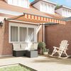 vidaXL Retractable Awning Retractable Yellow and Orange 300 x 250 cm